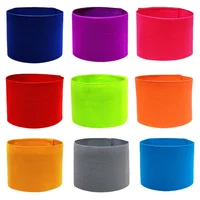 Non-slip Football Captain Armband Elasticity Visibility Sports Arm Band 15 Colors Available Professional Soccer Armbands 2
