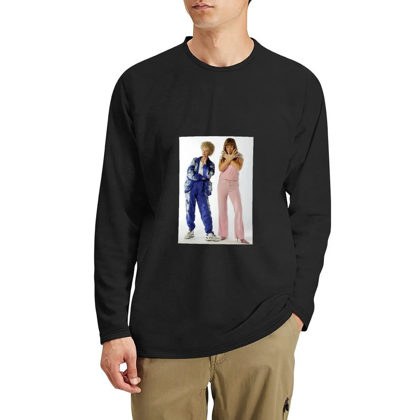 Kath and Kim Long T-Shirt black t shirts funny t graphic animal print shirt for boys for men cotton