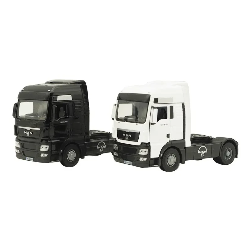 MAN-remolque TGX 1:43 para niños, camión semirremolque, coche de aleación fundido a presión y vehículos de juguete, modelo de coche a escala en