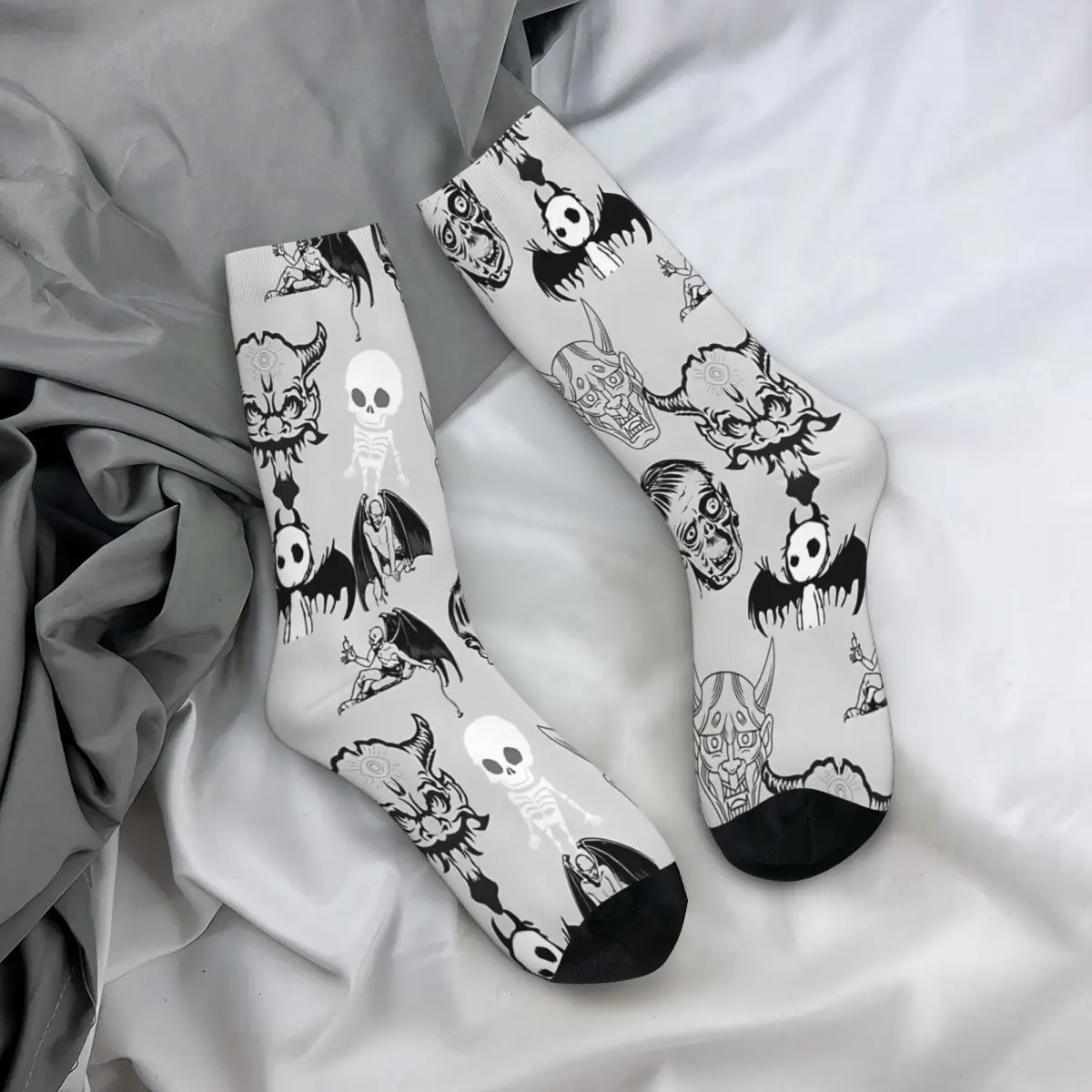 Vintage Satan Socks Male Mens Women Winter Stockings Printed image 3