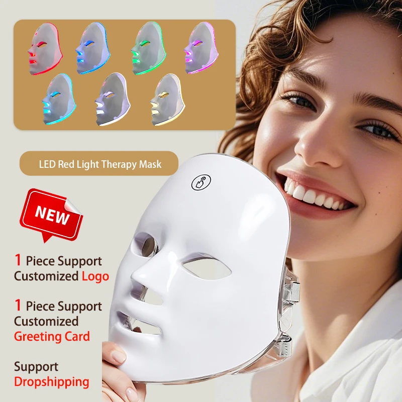 

Facial Red Light Therapy Mask Led Mask Beauty Salons Led Face Mask 7 Colors