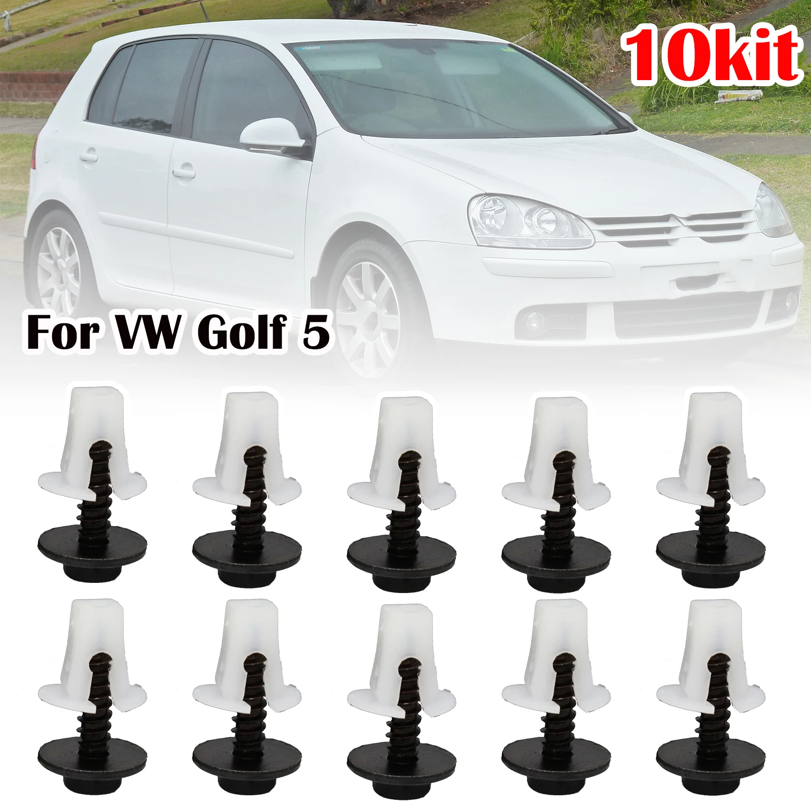 Car Exterior Grommet Nut Screw Front Bumper Insert Expanding Clip For VW Golf 5 MK4 Passat b5 b6 Polo 6r 9n Tiguan MK2 T2 T3 T4