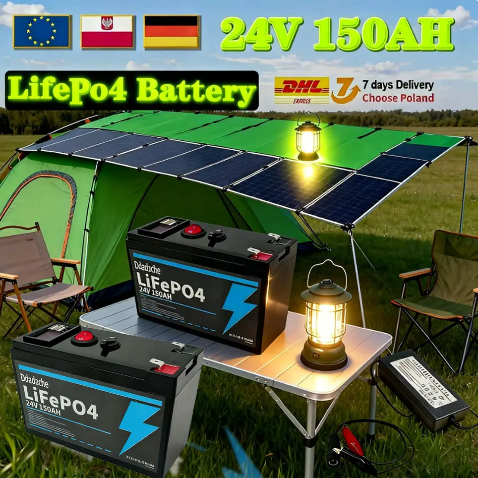 2026 Neu 24V 150 Ah 18650 Lithium-Akku-Pack, wiederaufladbarer Solar-Elektrofahrzeug-Akku + 25,2 Volt 2 Ampere Ladegerät, geeignet für Unkrautbekämpfungsmaschinen als Zusatzakku