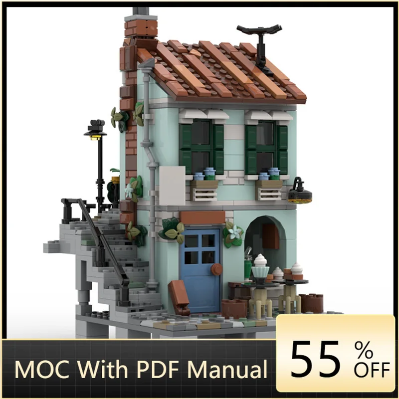 

630 PCS Customize MOC City Street View Modular Little Bakery Model Building Blocks Educational Assembly Kid Toy Christmas Gifts