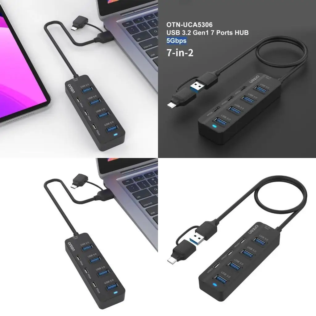 

31BA USB C HUB Multiport Adapter 4X USB3.0 Ports 3x USB C -порты Hub 5 Гбит / с адаптер