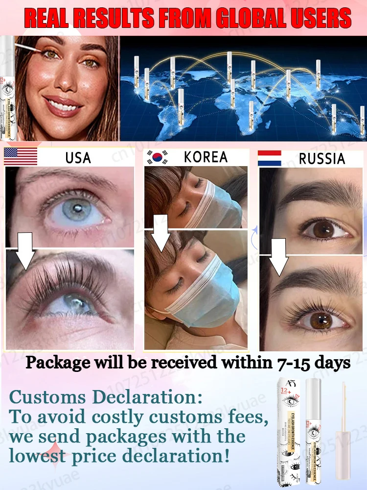 Natural eyelash growth serum, fast eyelash growth in 7 days