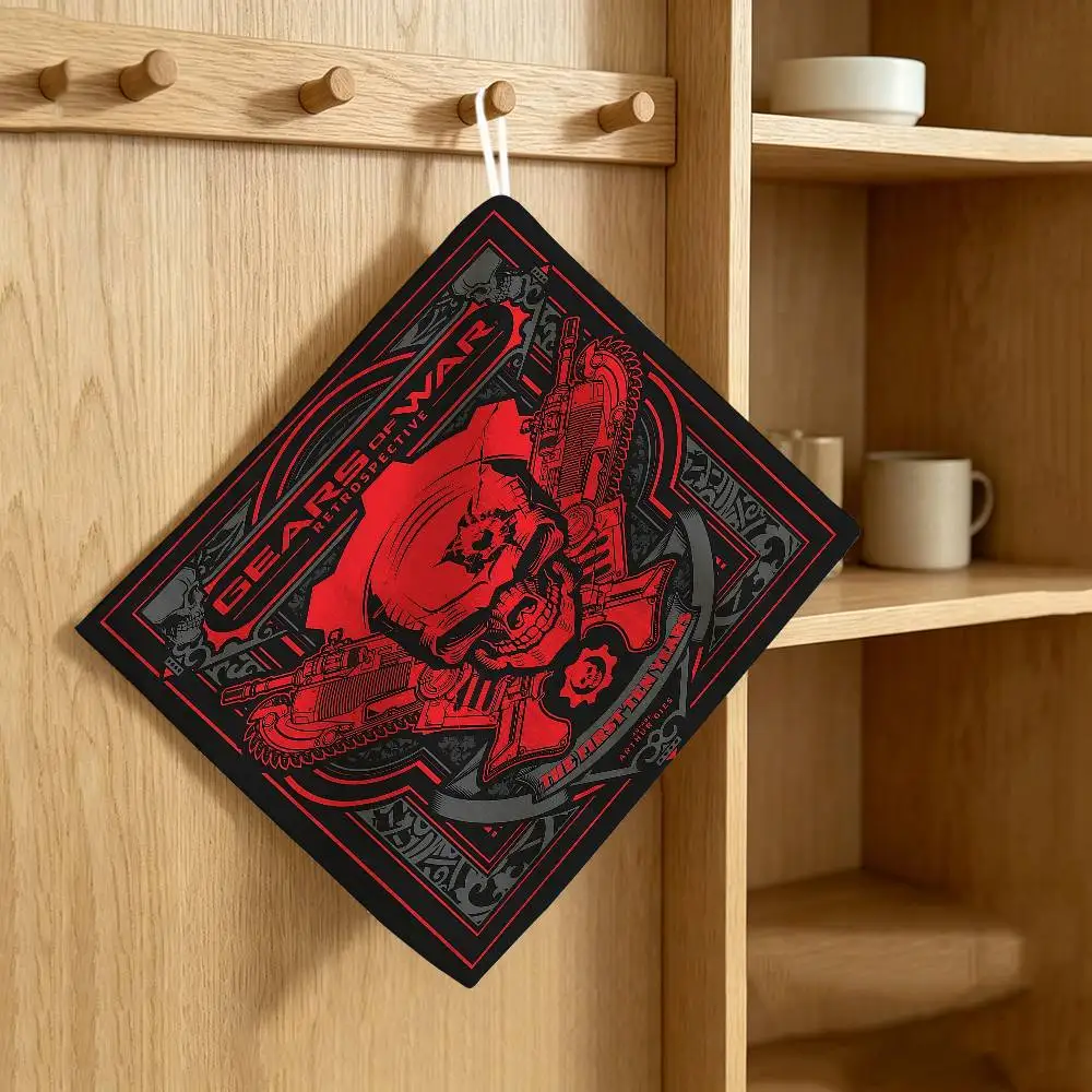 G-Gears of W-War Game Hanging Kitchen Towel, Polyester Cotton Material, Wear Resistant Hand Wiping Towel for Home