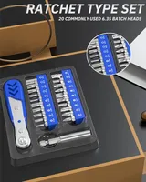 22 In 1 Positive Negative Dual-purpose Ratchet Wrench Screwdriver  Set Slotted Hexagon Driver Multifunctional Repair Tool Kit14