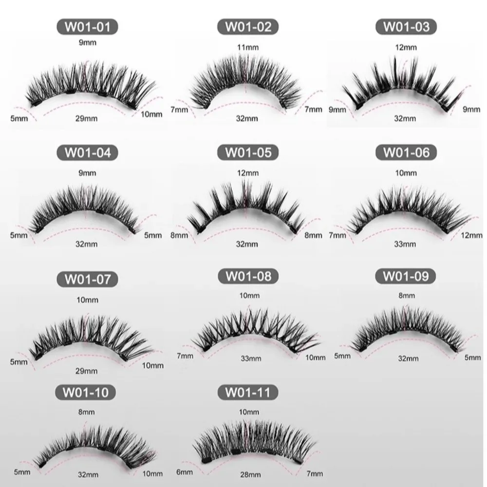 Pestañas magnéticas necesarias sin pegamento, pestañas postizas reutilizables de aspecto Natural con aplicador, pestañas postizas esponjosas, uso diario