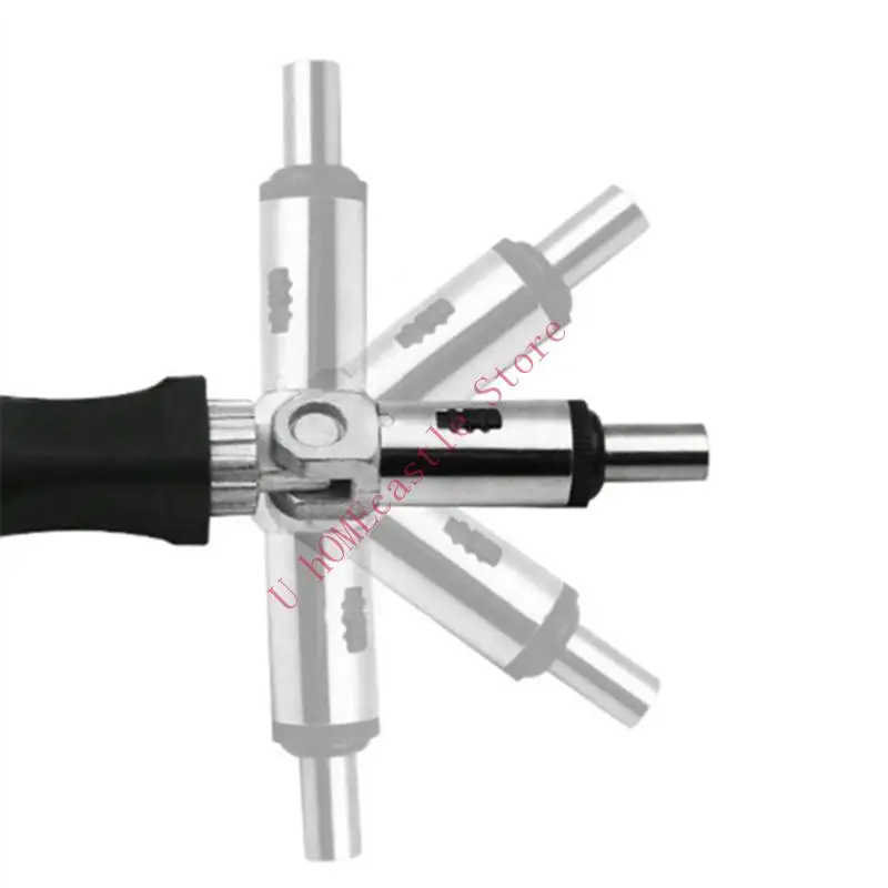 63HF Adjustable Ratchet Screwdriver with Rotatable Ratchet Handles Inside Hexagon Angles Professional for Computers