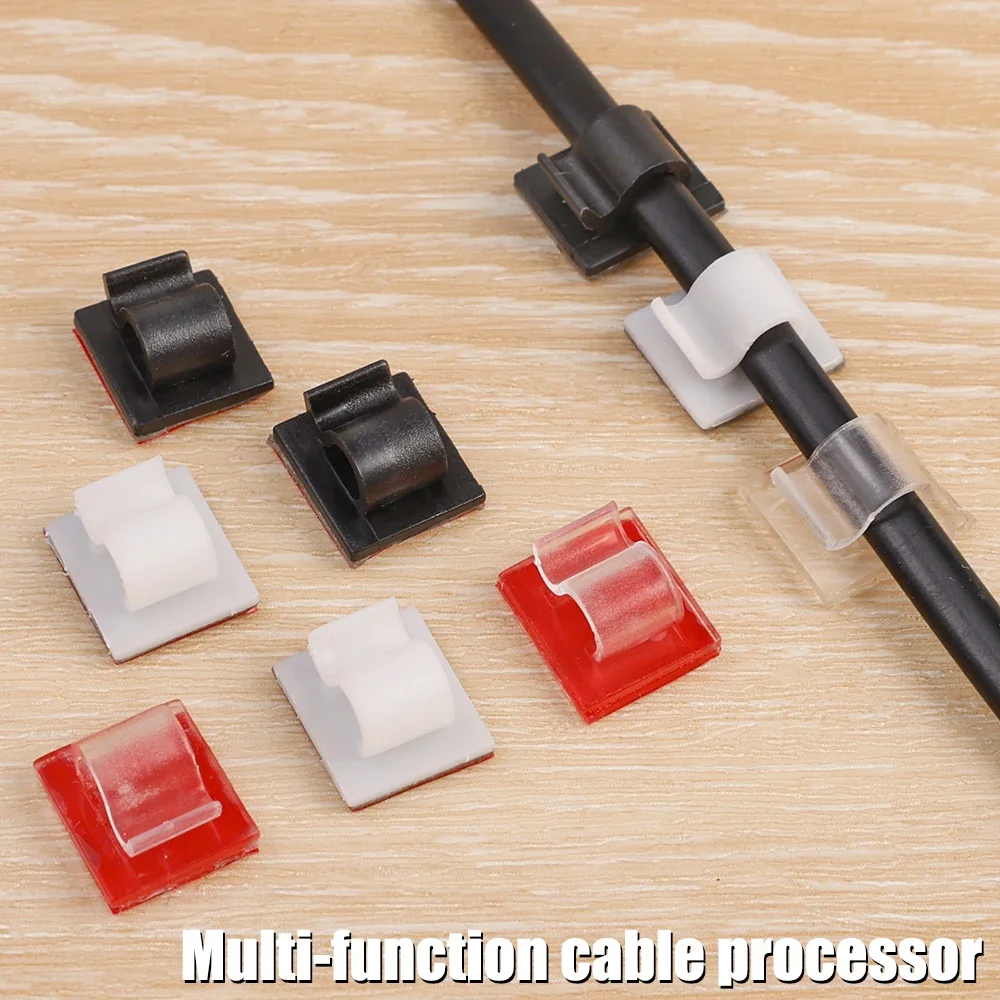 30-1PCS Self Adhesive Cable Organizer Clips Holder Wire Cord Management USB Cable Cord Bobbin Winder Manager for Iphone Samsung