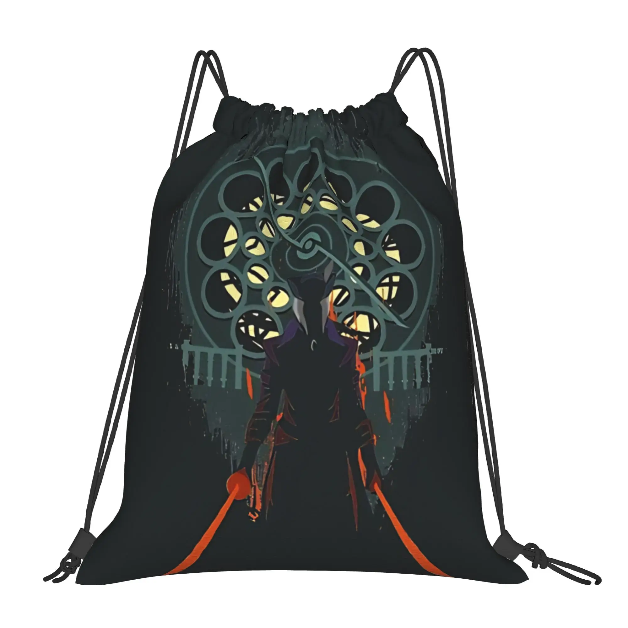 Bloodborne Old Town Gothic Horror  Portable Sports Riding Gym Drawstring Storage Sporty Backpacks