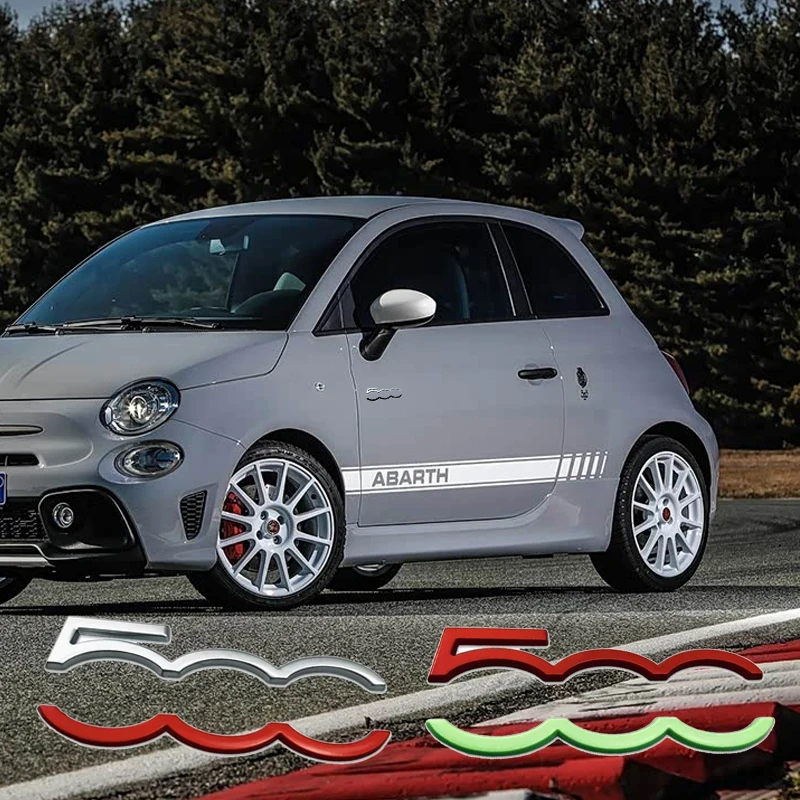 Car Body Sticker for Abarth 500 Logo 500c 500e 500l 500x Punto Panda Bravo Siena Trunk Decal Modifed Metal Emblem Decoration