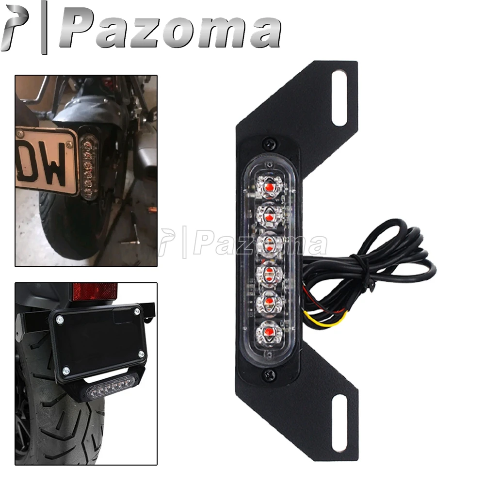 

B6 Tail Running Light Motorcycle Rear Stop Flash Auxiliary Licence Plate Lamp For Harley Road King Street Glide Sportster XL M6
