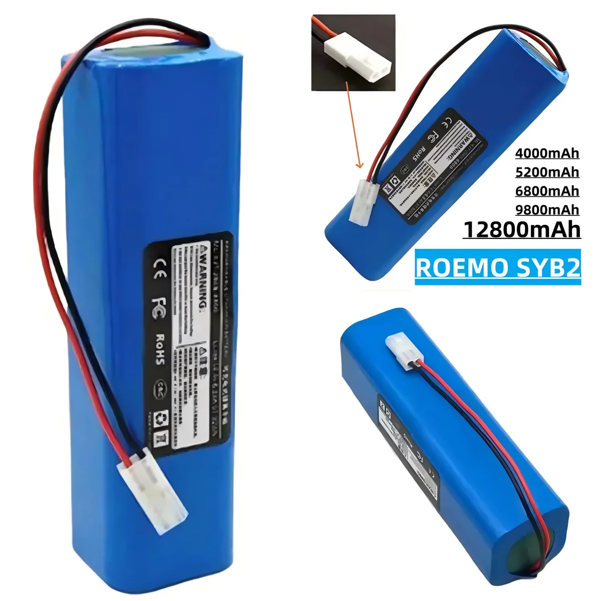 

Литий-ионный аккумулятор 14,4 В, подходящий для оригинальных аксессуаров робота-пылесоса ROEMO SYB2, 4s2p. 14,8 В