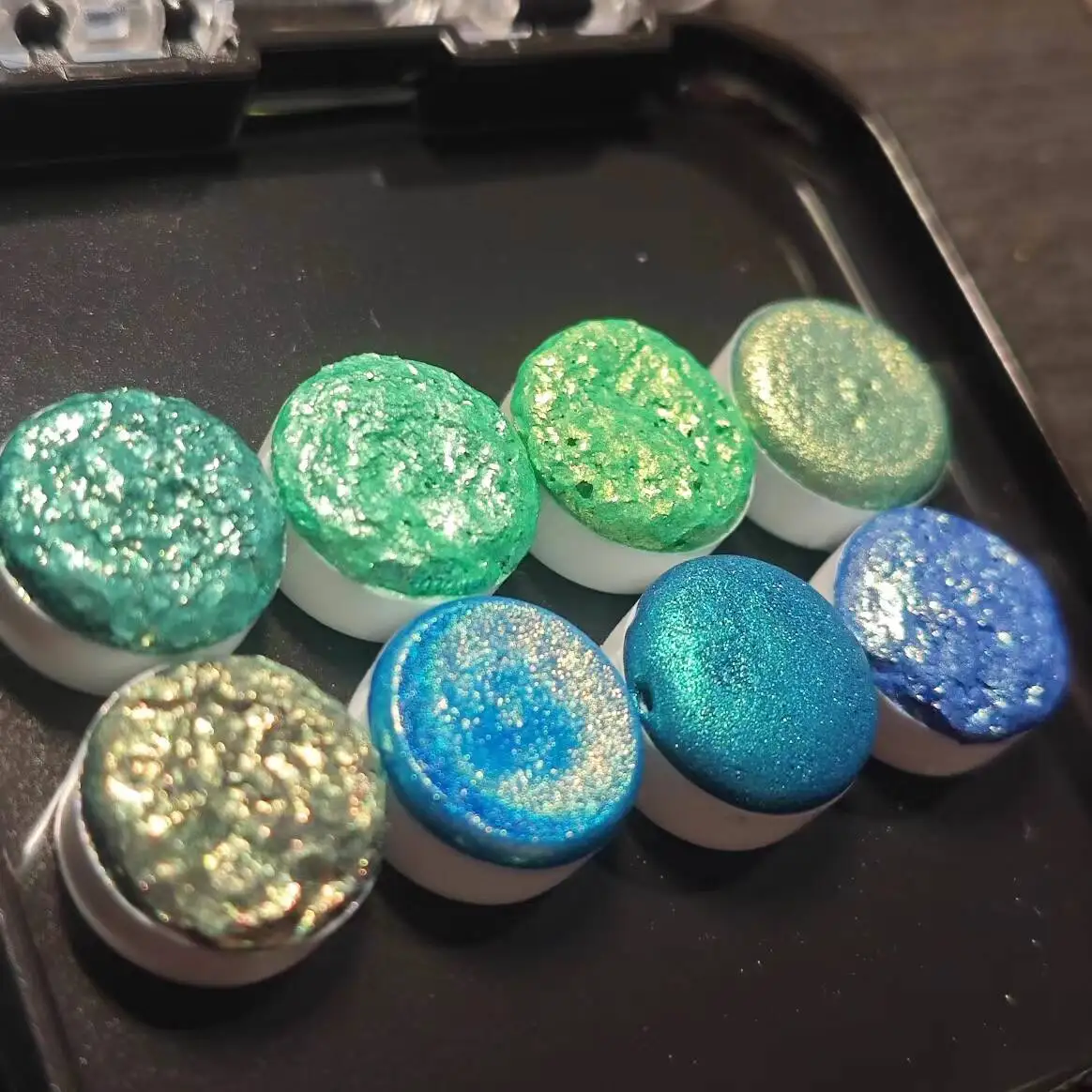 

[verdure]Solid Pearlescent Watercolor Paints With Gold Powder For Traditional Chinese Painting, Dyeing, And Art Thangka