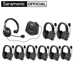 Saramonic Witalk WT9D Full-Duplex Communicatie Draadloos Intercom Headsetsysteem voor TV Filmproductie Teamwerk Drone-opnamen