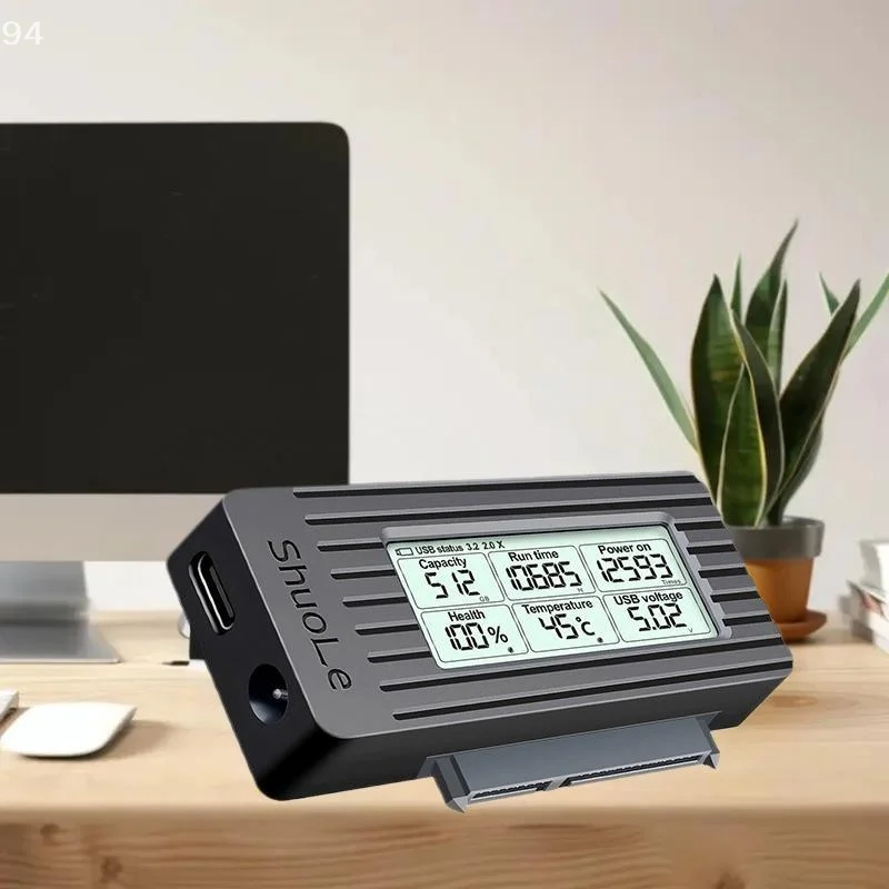 محول USB 3.2 3.0 عالي الأداء إلى SATA لمحرك الأقراص الصلبة SSD الخارجية مع شاشة رقمية