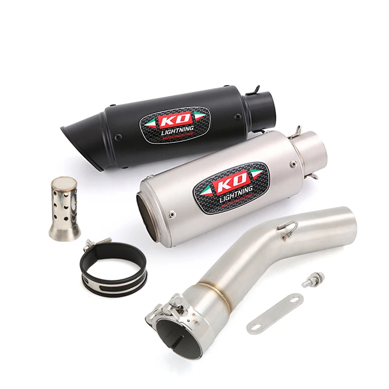 

Slip On For Yamaha FZ1 FZ1N Motorcycle Exhaust System Mid Link Pipe 51mm Muffler Carbon Fiber Escape Removable DB Killer