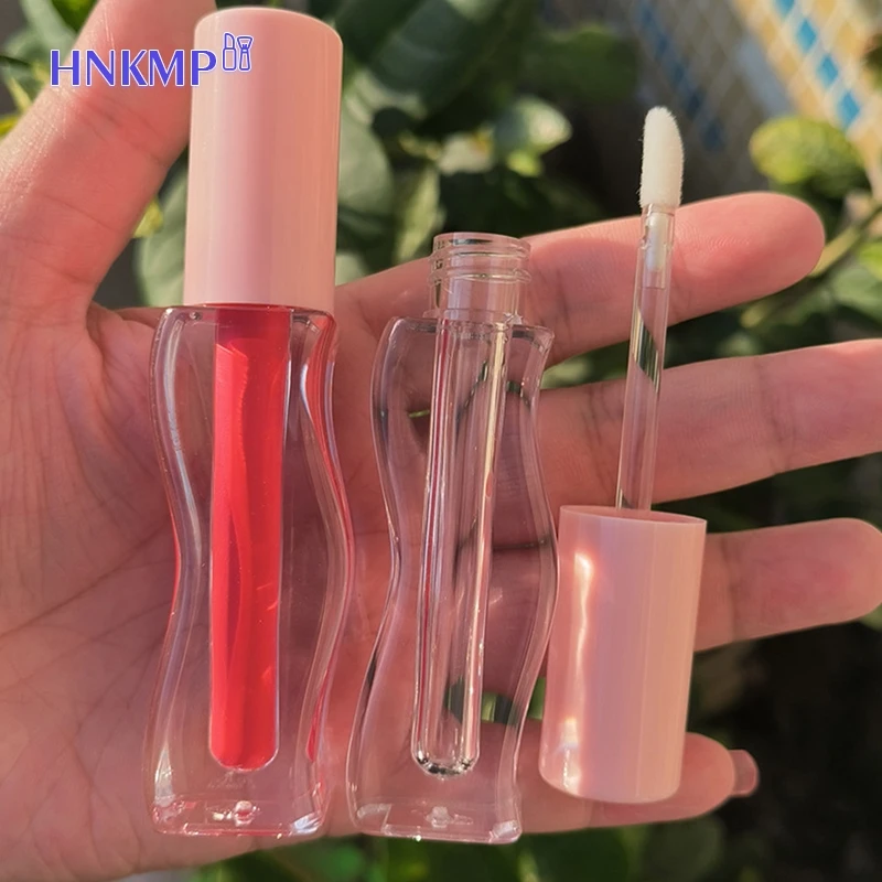 1Pc 2.5ML Wavy Lines Lip Gloss Tubes Liquid Lipstick Empty Lip Glaze Tube Refillable Cosmetic Packaging Container