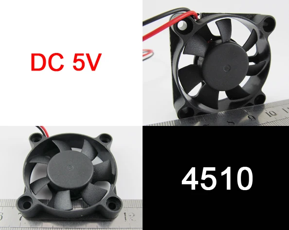 

For Brushless DC Cooling Fan 45x45x10 mm 4510 7 Blade 5V 2 Pin 2.54 Connector -