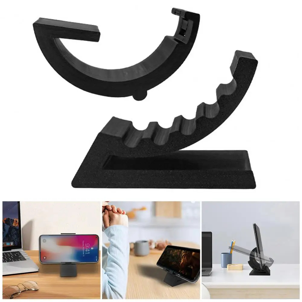Suporte do telefone móvel de plástico portátil montagem do telefone celular ajustável desktop berço doca para todos os telefones material mesa escritório