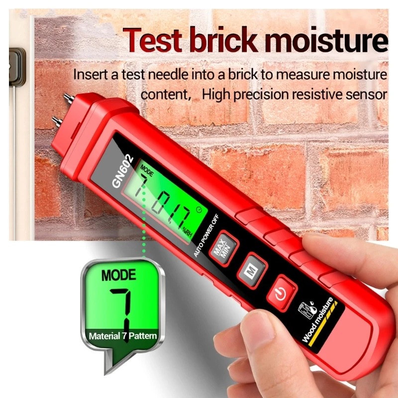 Analizzatori per misuratori umidità del legno Tester umidità Rilevatore umidità per legname Igrometro M4YD