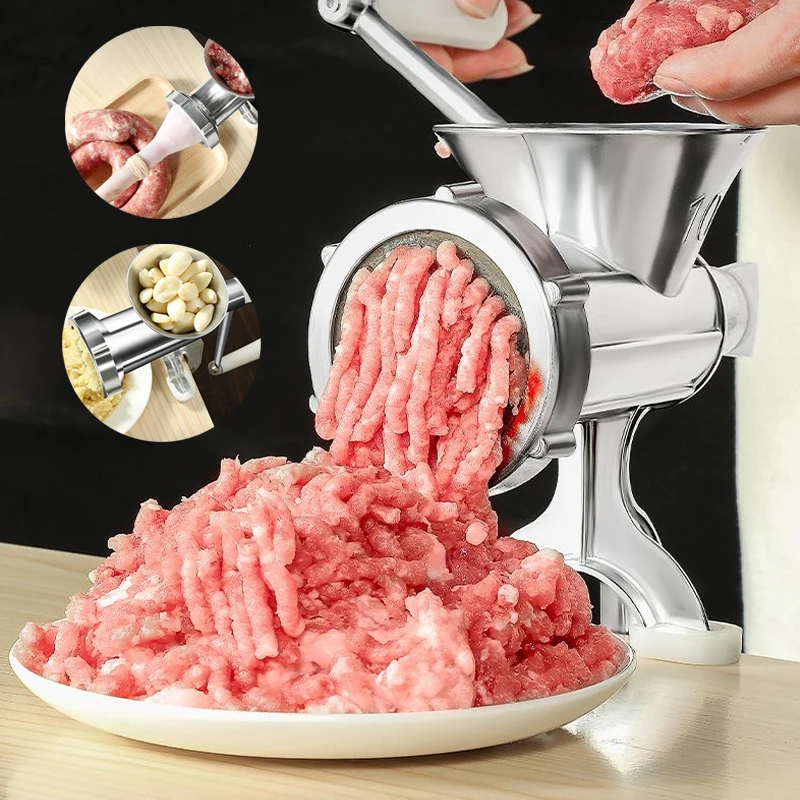 Stainless Steel Manual Meat Grinder Noodle Sausage Making Machine Food Processor Home Kitchen Cooking Tools Kitchen Gadgets