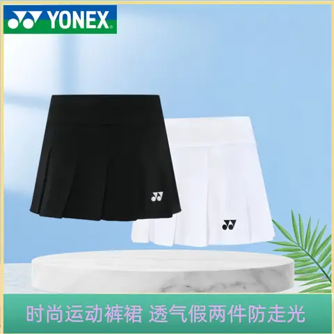 YONEX 2024 새로운 배드민턴 테니스 스커트 빠른 건조 Pleated Anti-light 통기성 슬림 피트니스 스포츠 스커트