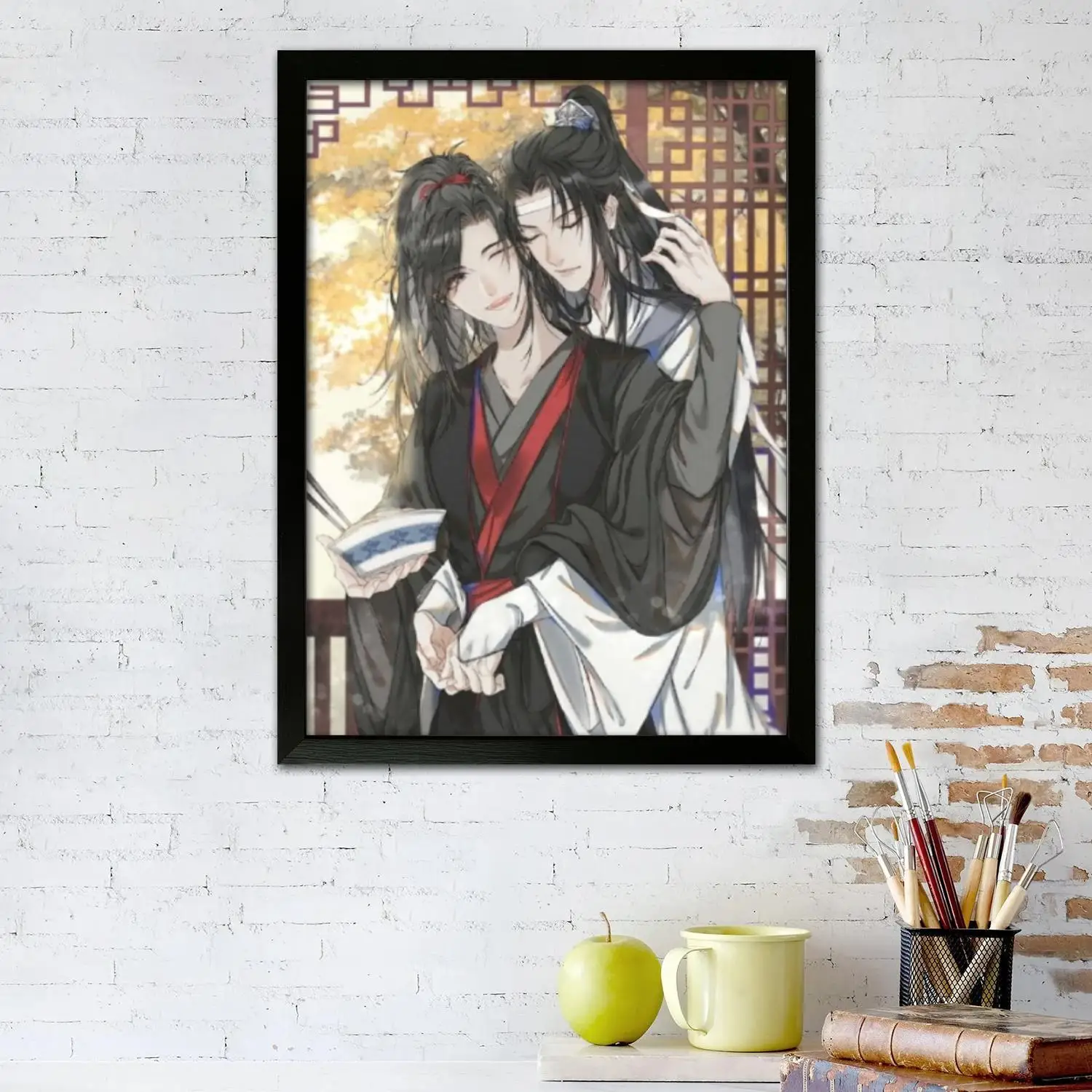 ملصق فني من القماش الكرتوني mo dao zu Shi وفن جداري، طباعة صور، عائلة حديثة، ديكور غرفة النوم، ملصقات، لوحة زخرفية