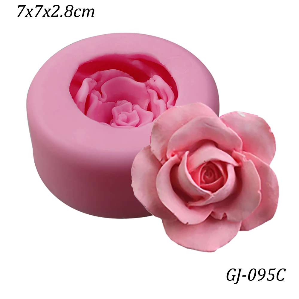 1 sztuk 3D Rose Flower czekolady cukru ciastka formy do pieczenia spożywczy żel krzemionkowy ciasto formy bez deformacji łatwe wyjmowanie z formy