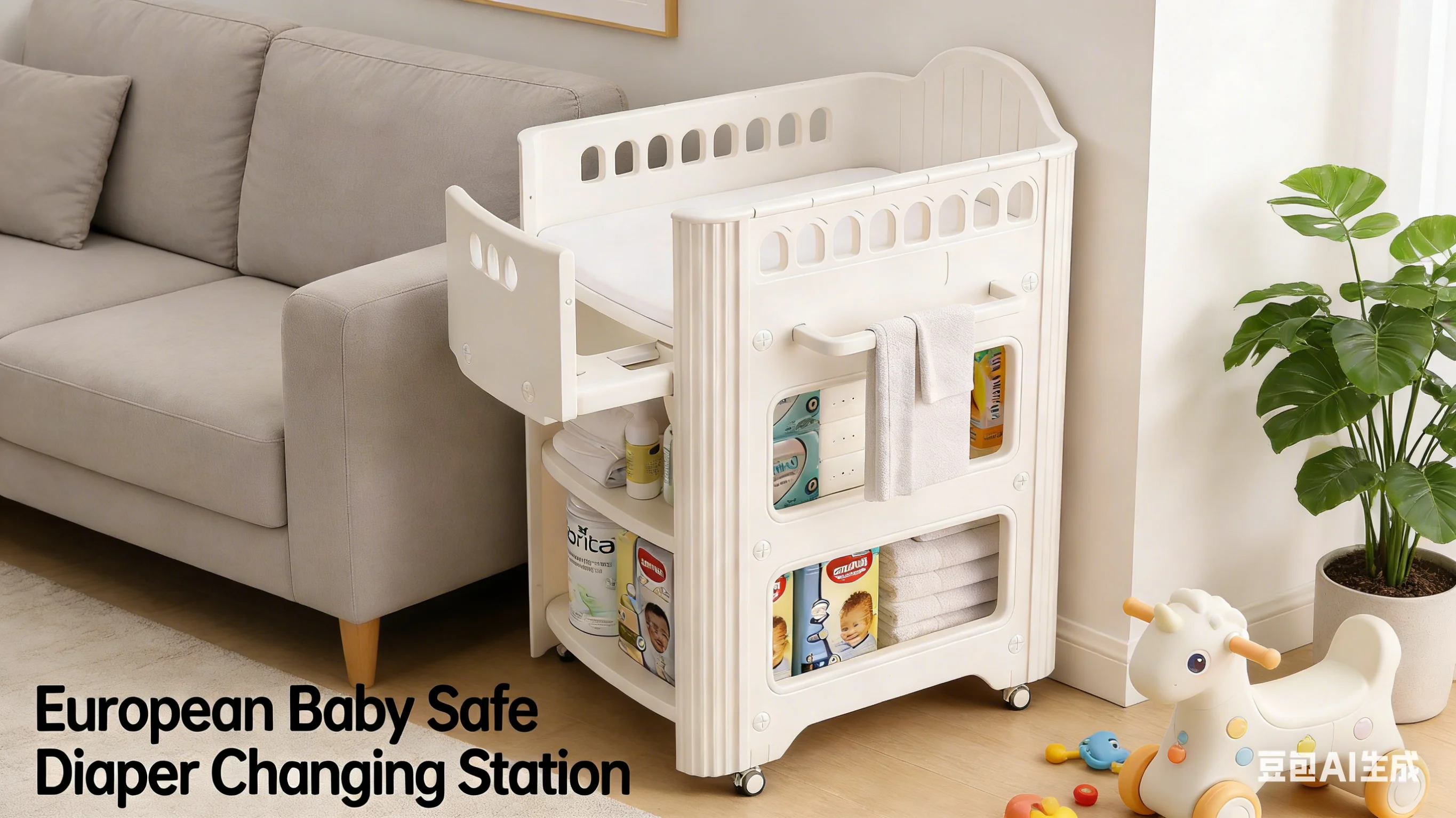 Baby Diaper Table Baby Touch Nursing Change Removable Newborn Bath Crib Playpen Fence Bed Rail Guard