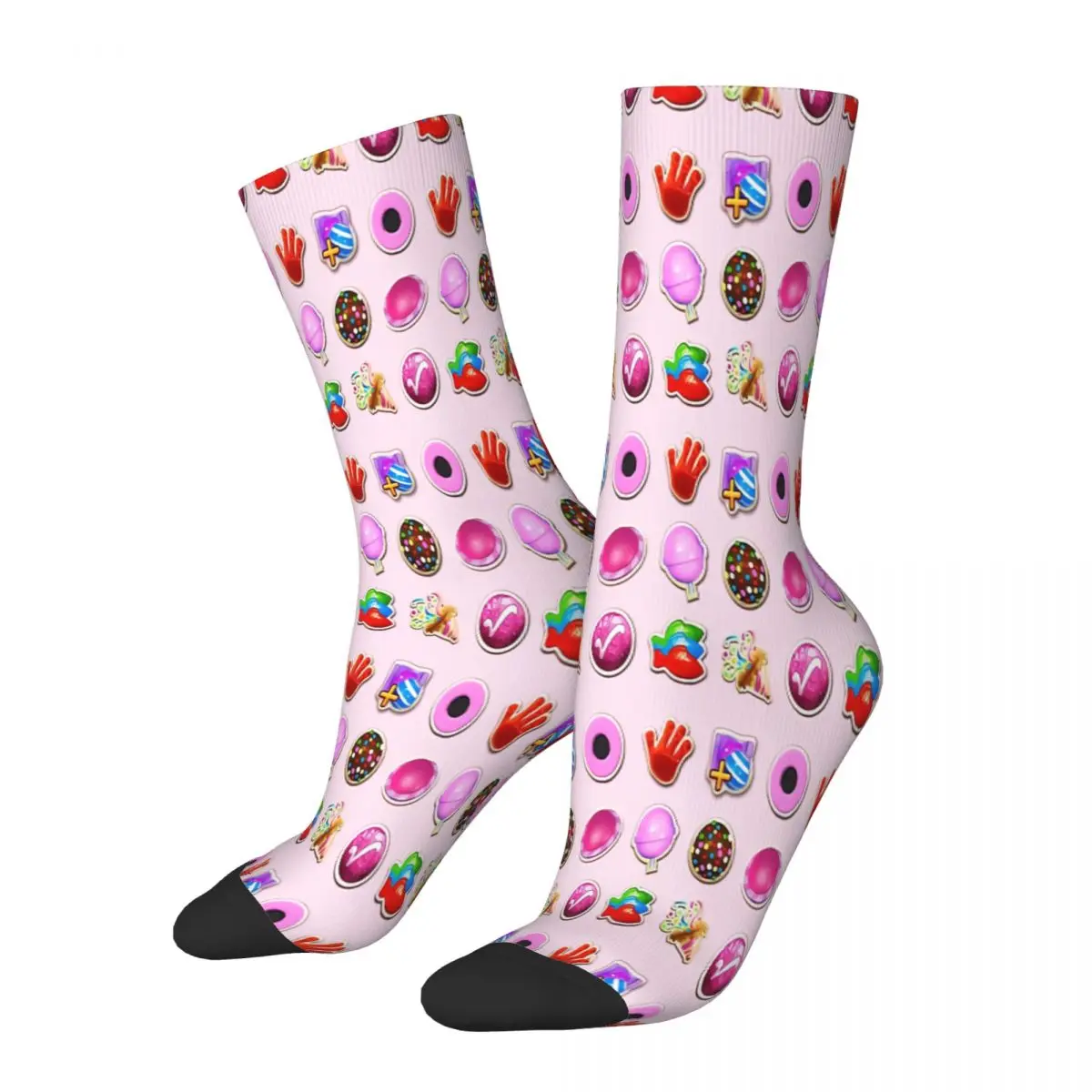 

Booster Stash Candy Crush Socks Male Mens Women Spring Stockings Polyester