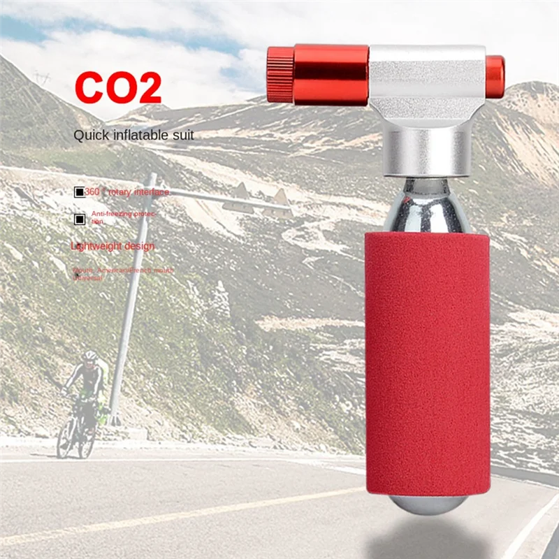 

New CO2 Bicycle Pump for Bicycle Aluminium Alloy Type Inflator Cycling Pump Head Mini Bike Pump Schrader Valve Compatible