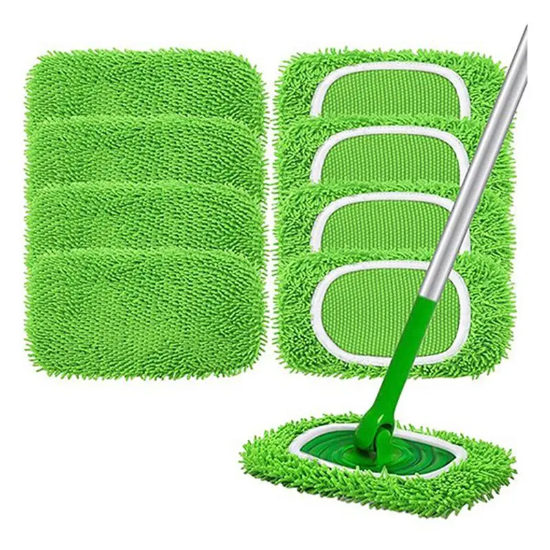 High Absorbent Microfiber Cleaning Cloth 2PCS Replacement Mop Pads Fits Universal Mop Heads Daily Cleaning Accessory