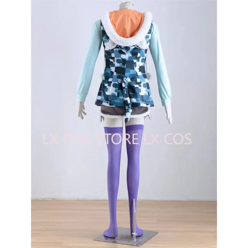 Anime Super Sonico ropa disfraz orejas de gato Sudadera con capucha (chaqueta camiseta Skrit) conjunto