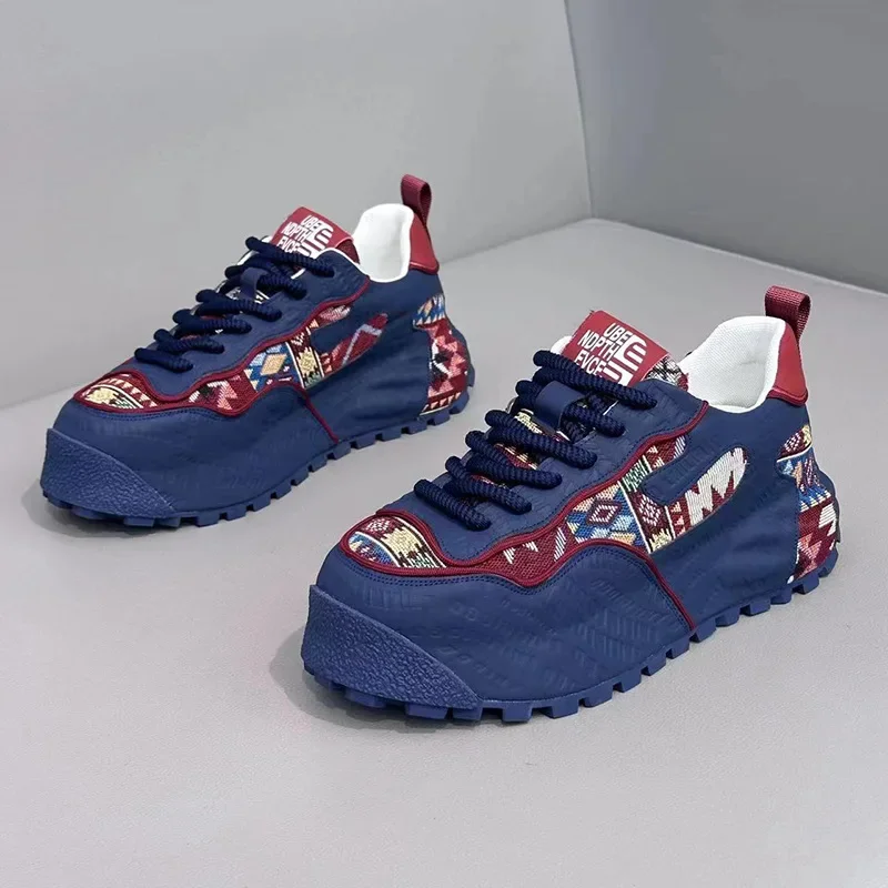 أحذية رياضية رجالية فاخرة أحذية كاجوال عصرية مع قاعدة سميكة عالية الرفع وأحذية جري مقاومة للاهتراء Zapatillas Deportivas