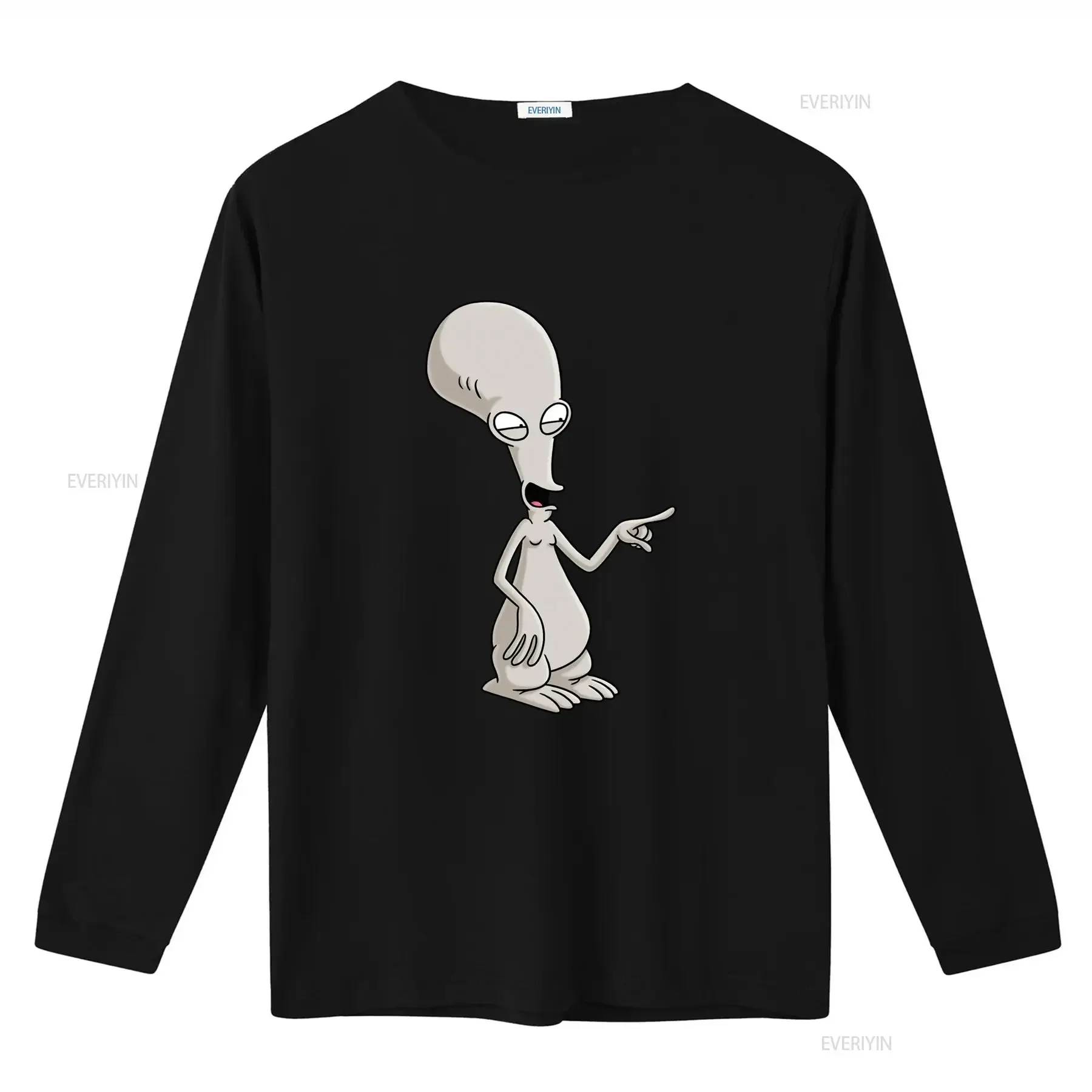Roger Smith the Alien Cartoon Print T Shirt for S 5XL Made in USA vintage Washed fashion Casual Stylish Slightly