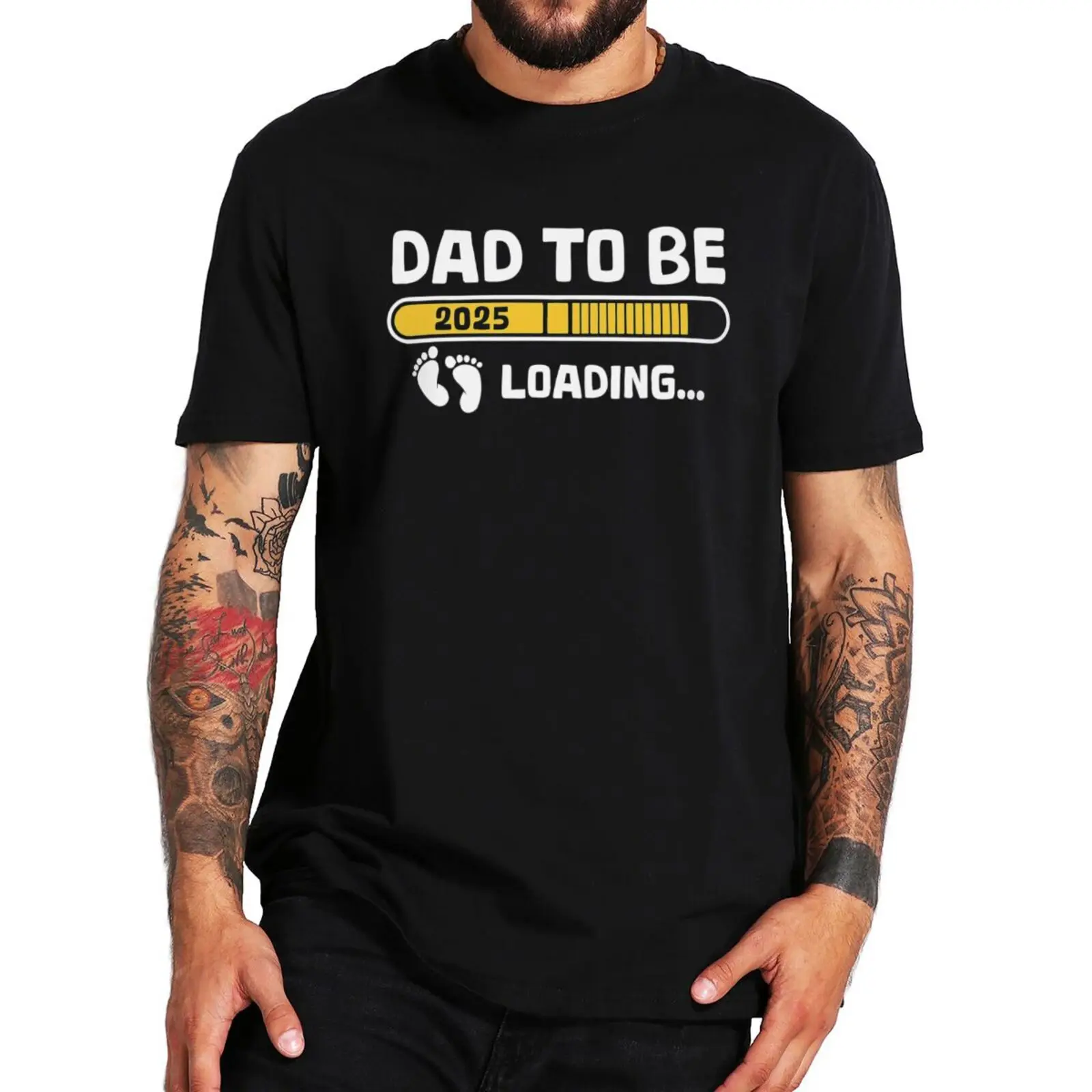

Dad To Be 2025 T Shirt Future Papa Birthday Gift Men Clothing 100% Cotton Soft Unisex O-neck T-shirts EU Size