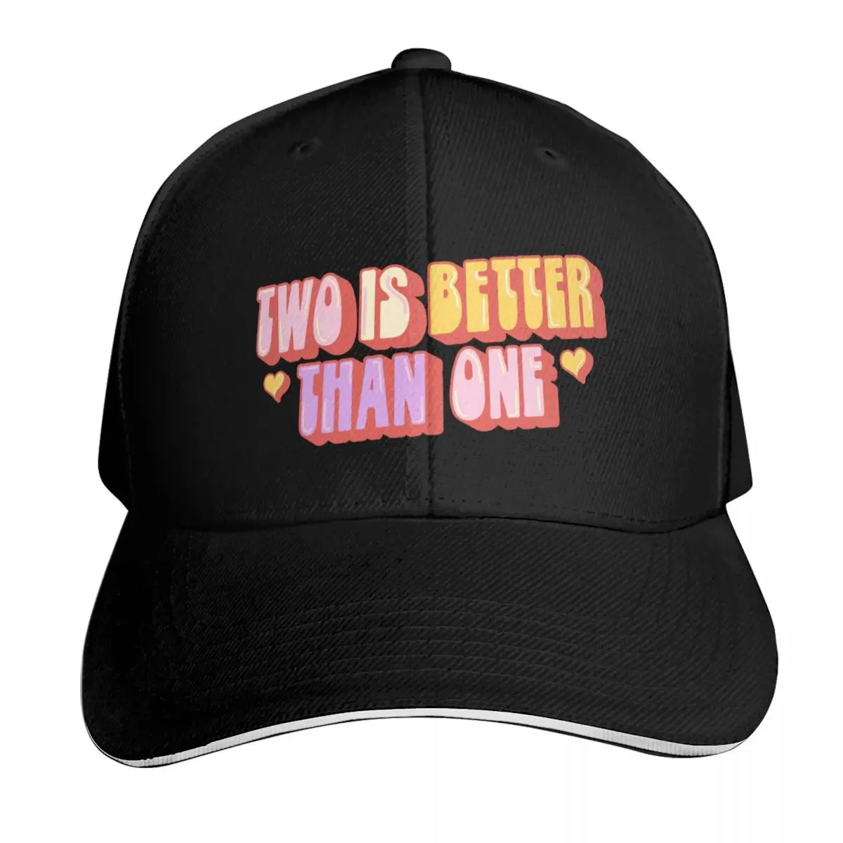 two is better than one Tote bag Baseball Cap Sun Protection UPF 50+ Breathable Mesh Back Adjustable Buckle Closure
