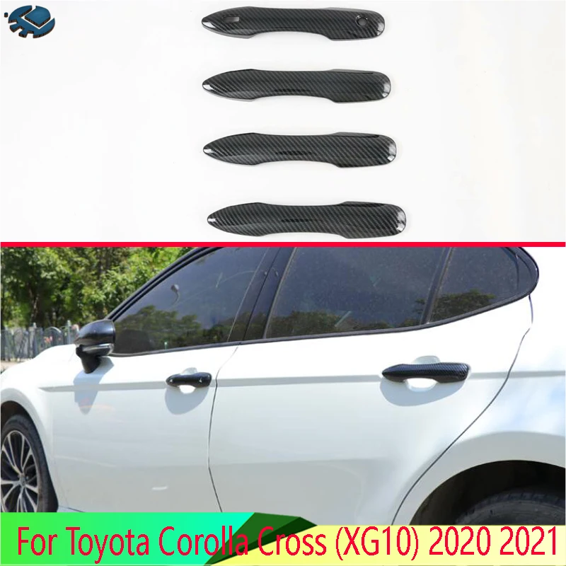 

For Toyota Corolla Cross (XG10) 2020 2021 ABS Chrome Door Handle Cover Without Smart Key Hole Catch Cap Trim