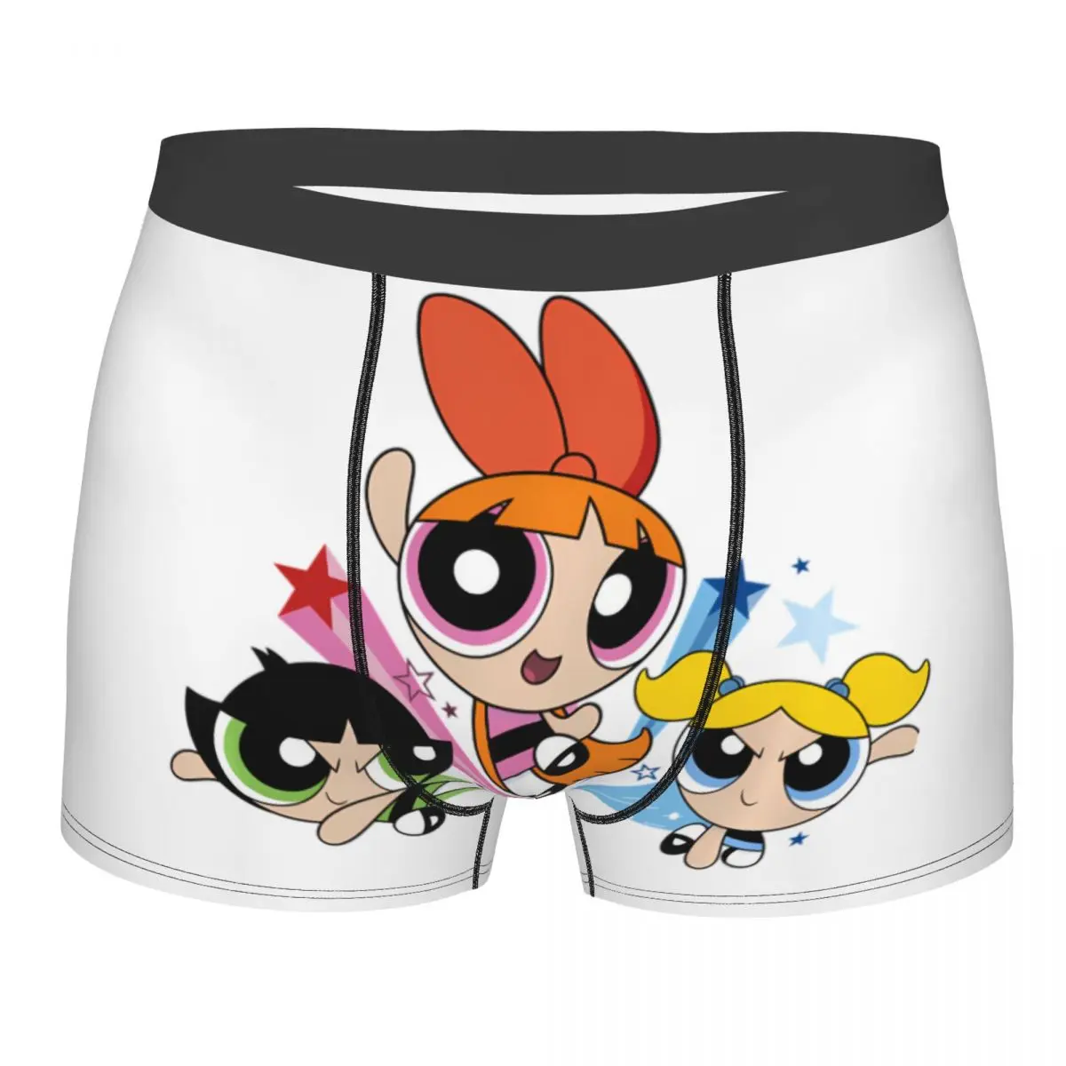 

Cartoon Animation Powerpuff Girls Boxer Shorts Men 3D Printed Male Stretch Underwear Panties Briefs