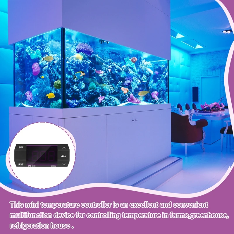 STC-3000 110V-220V 30A Press Digital Temperature Controller Thermostat With Sensor Controlling Tool