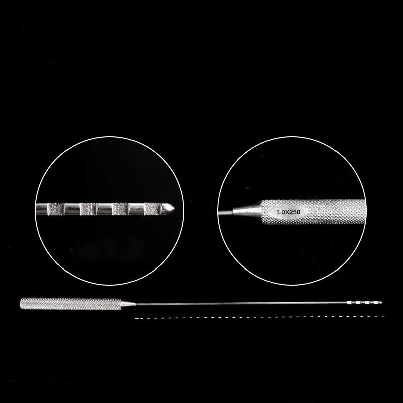 Beauty and plastic surgery tools: Fat massage needle, Fat transplantation collection device, Fat fragmentation rod, Liposuction