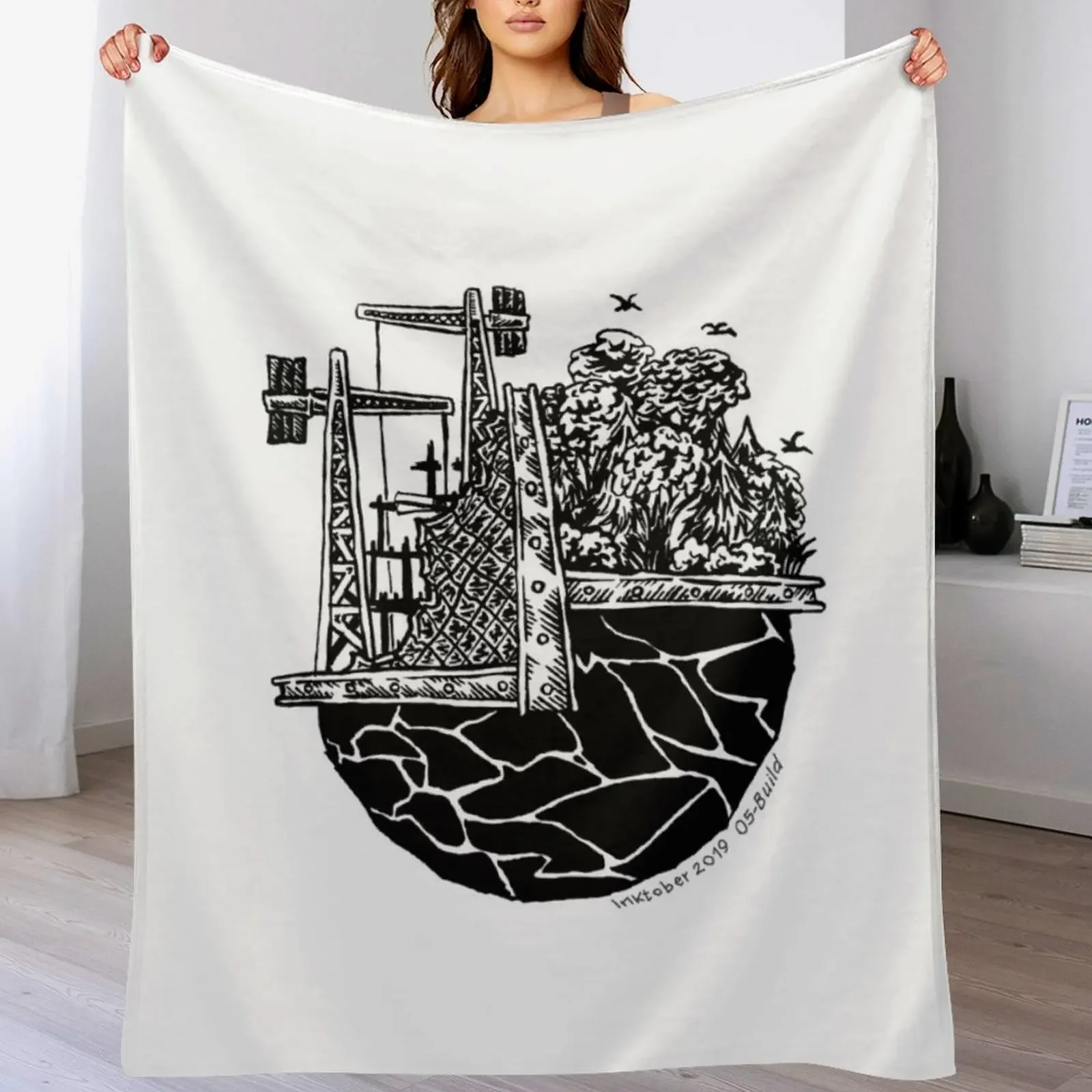 

Build Throw Blanket Warm Cozy Throw Blanket for Living Room Couch