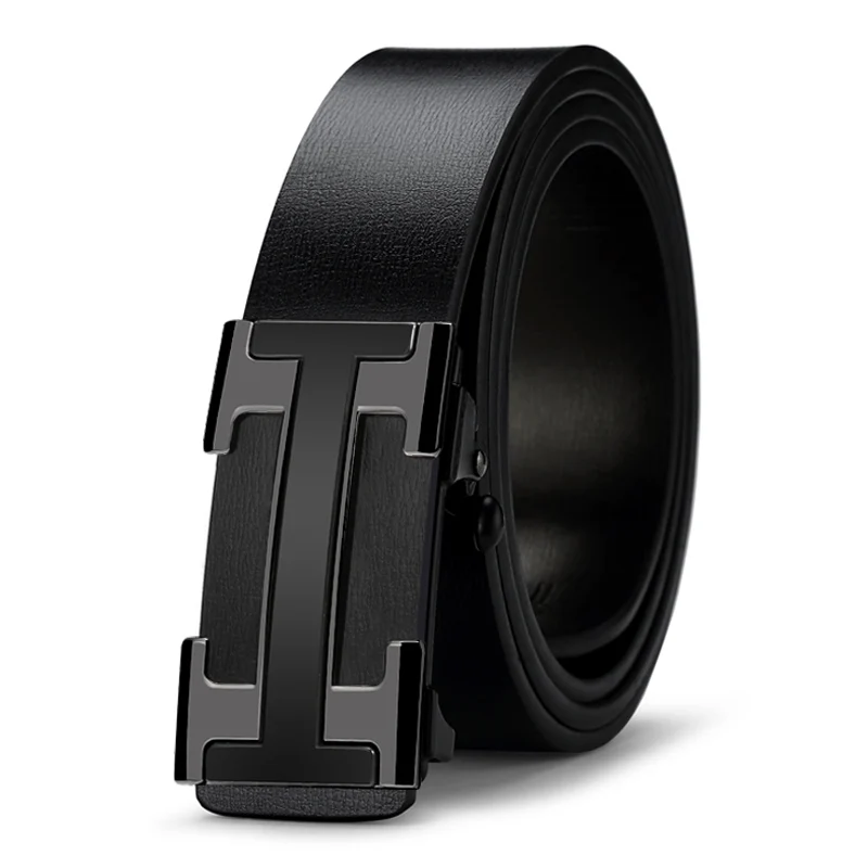 

2024 Casual Famous Width 3.4cm Brand Belt Men Top Quality Genuine Leather Belts for Men Luxury Strap Male Metal Automatic Buckle