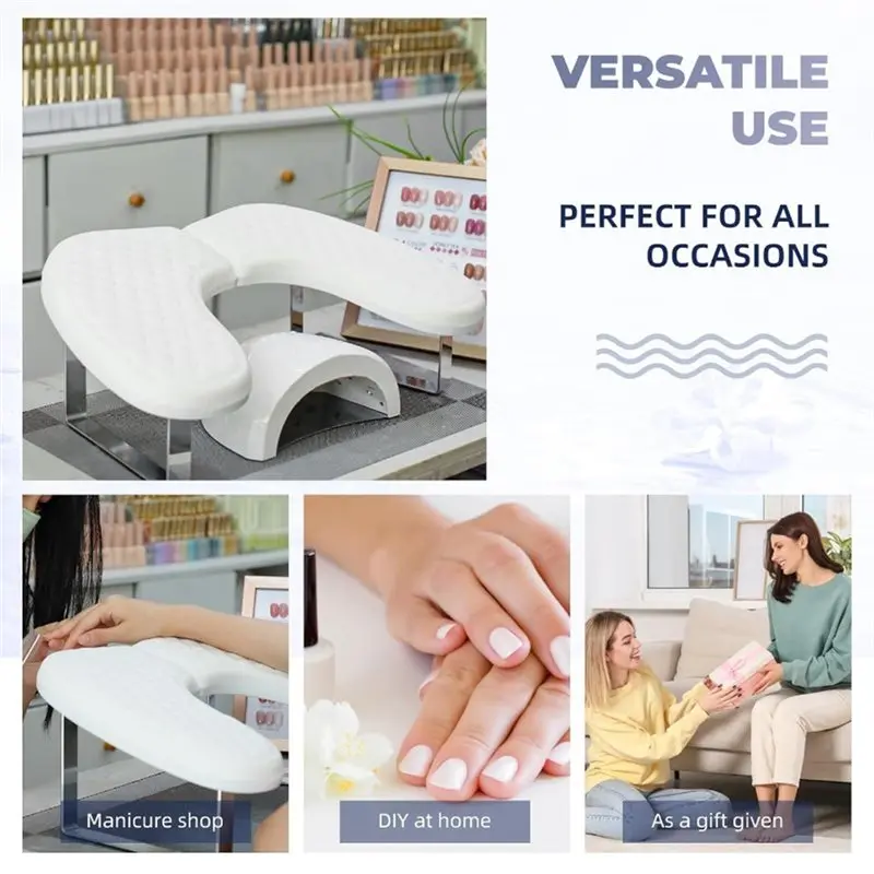 【RECOMMEND】For Nails,U-Shaped Hand Rest Cushion Foldable Arm Rest For Manicure Tech, Foot Support Pillow