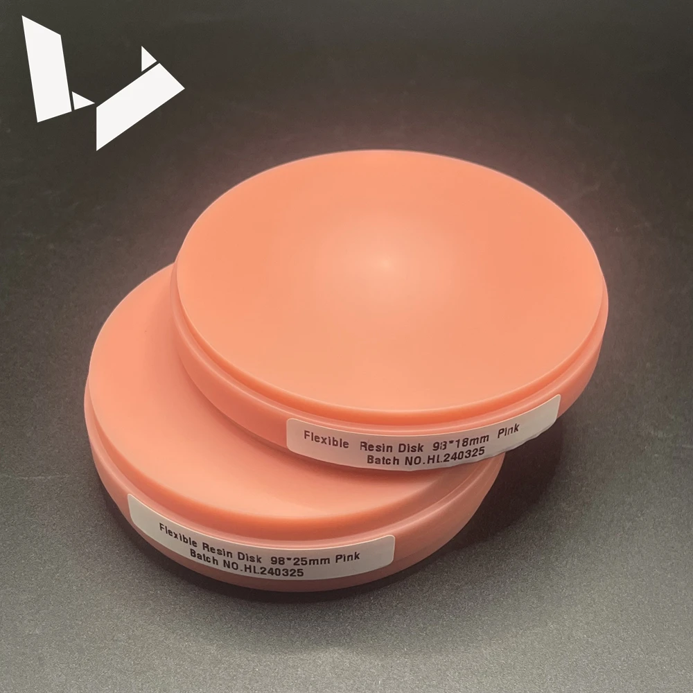 98.5mm Acetal Pink Flexible PMMA Disc Dental Lab Partial Denture Frameworks Materials for Metal-free Removable Applications