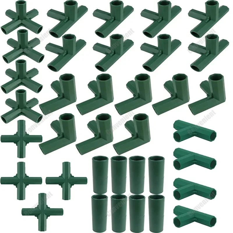

36pcs 16mm Plant Support Fixed Connector 3/4/5 Way Greenhouse Frame Bracket Rod Joints Climbing Pergola Connector Garden Tool