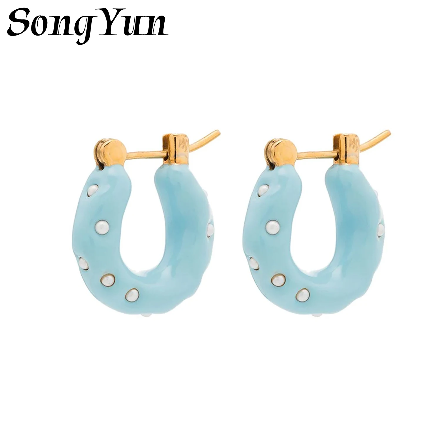 

SongYun Jewelry MHT Quality Brass Stud Earrings Dangle CZ 7A Zircon Anniversary Gift Mother Day Gift Women Earring Jewelry